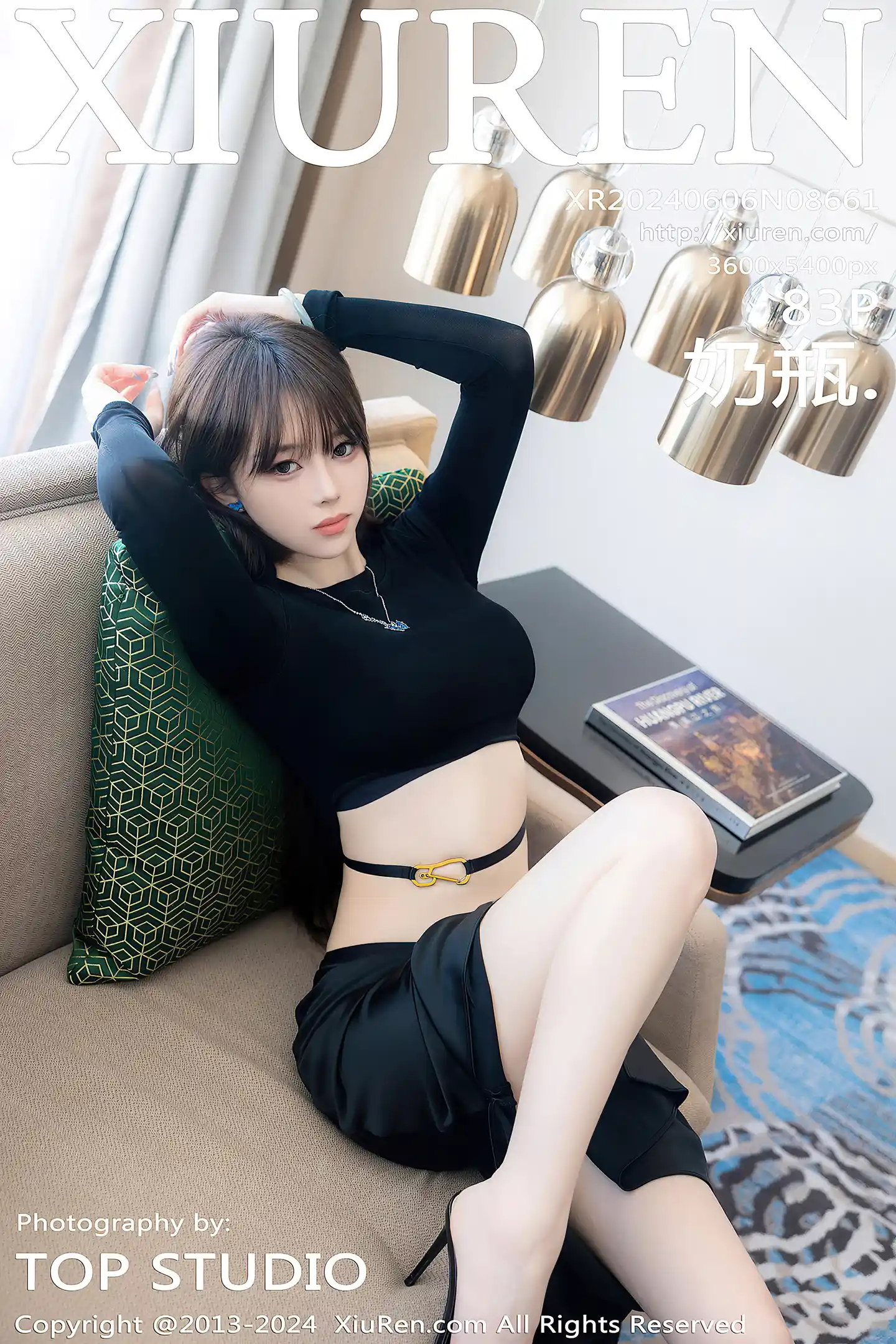 [XiuRen秀人网]VOL.8661 模特奶瓶性感黑色上衣配黑色长裙露粉黑内衣秀曼妙身姿诱惑写真83P-秀人网官方网站